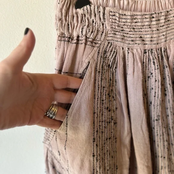 FREE PEOPLE Once Upon Yarn Dye Boho Harem Ankle Pants in Keepsake Lilac Size XS - Picture 5 of 11